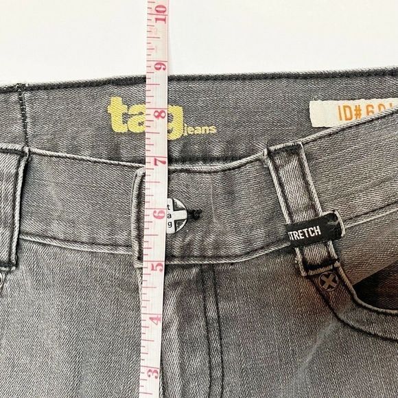 Tag Jeans SZ 26 Stretch Gray #6011 Stone Wash Mid Rise Straight Capsule Wardrobe - Picture 10 of 11